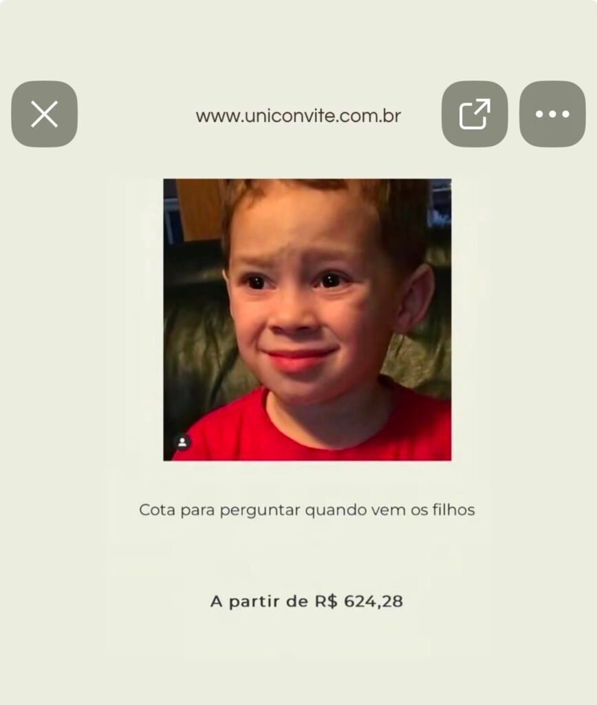 Cota para perguntar quando vem os filhos