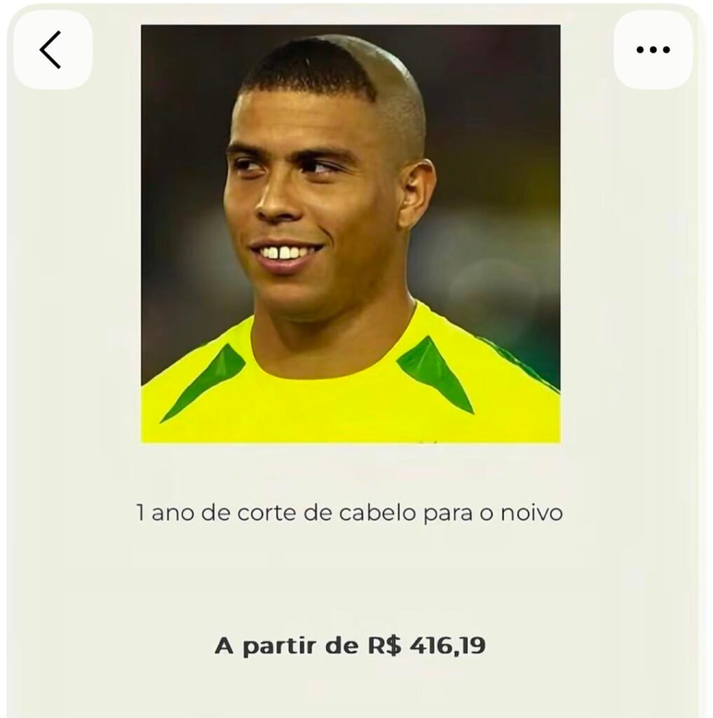 1 Ano de corte de cabelo para o noivo
